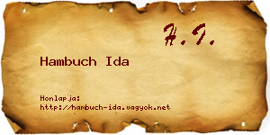 Hambuch Ida névjegykártya